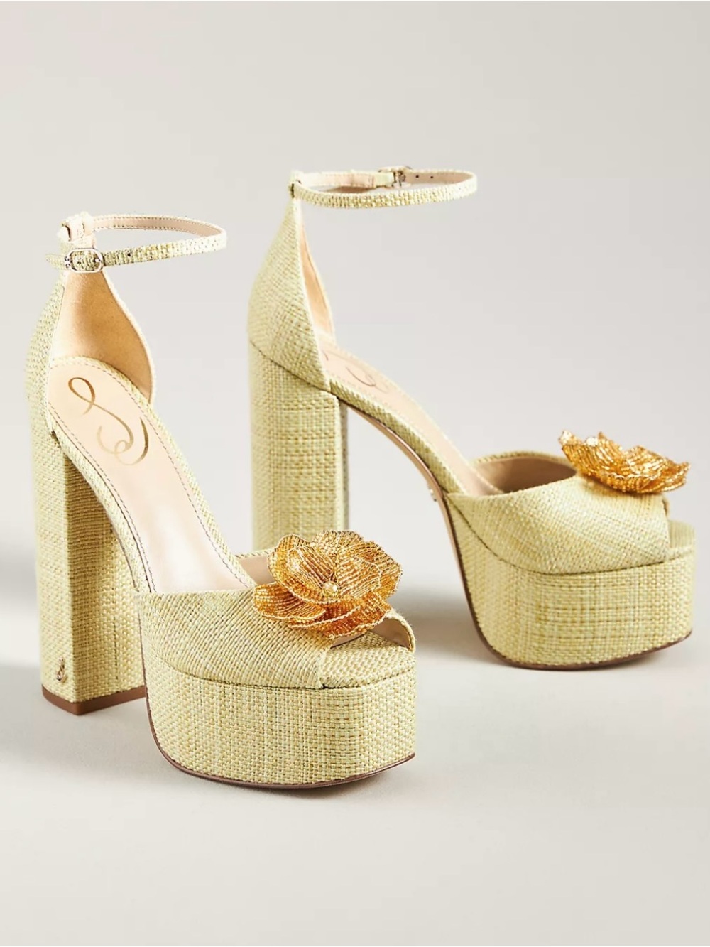 NEW Sam Edelman KORI FLORA Platform Sandals with Ankle Strap